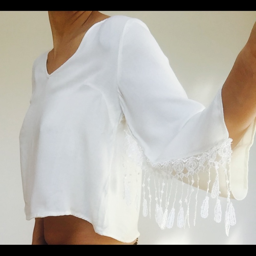 Forever white crop top / small
